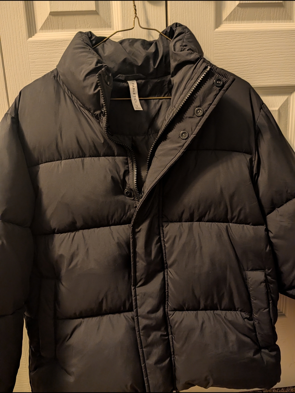 Woman's Black Puffer Jacket - Lightweight Insulated Coat